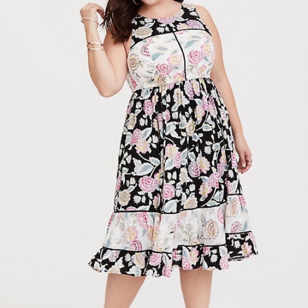HOST PICK! torrid PLUS DRESS MIDI CHALLIS 1X NWOT